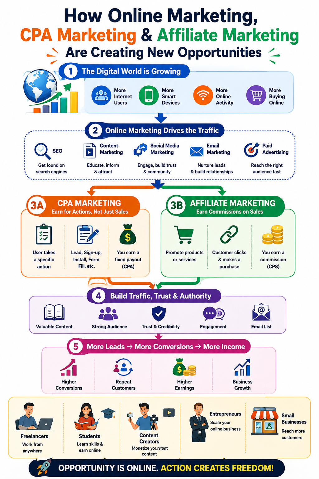 Online Marketing, CPA Marketing, and Affiliate Marketing